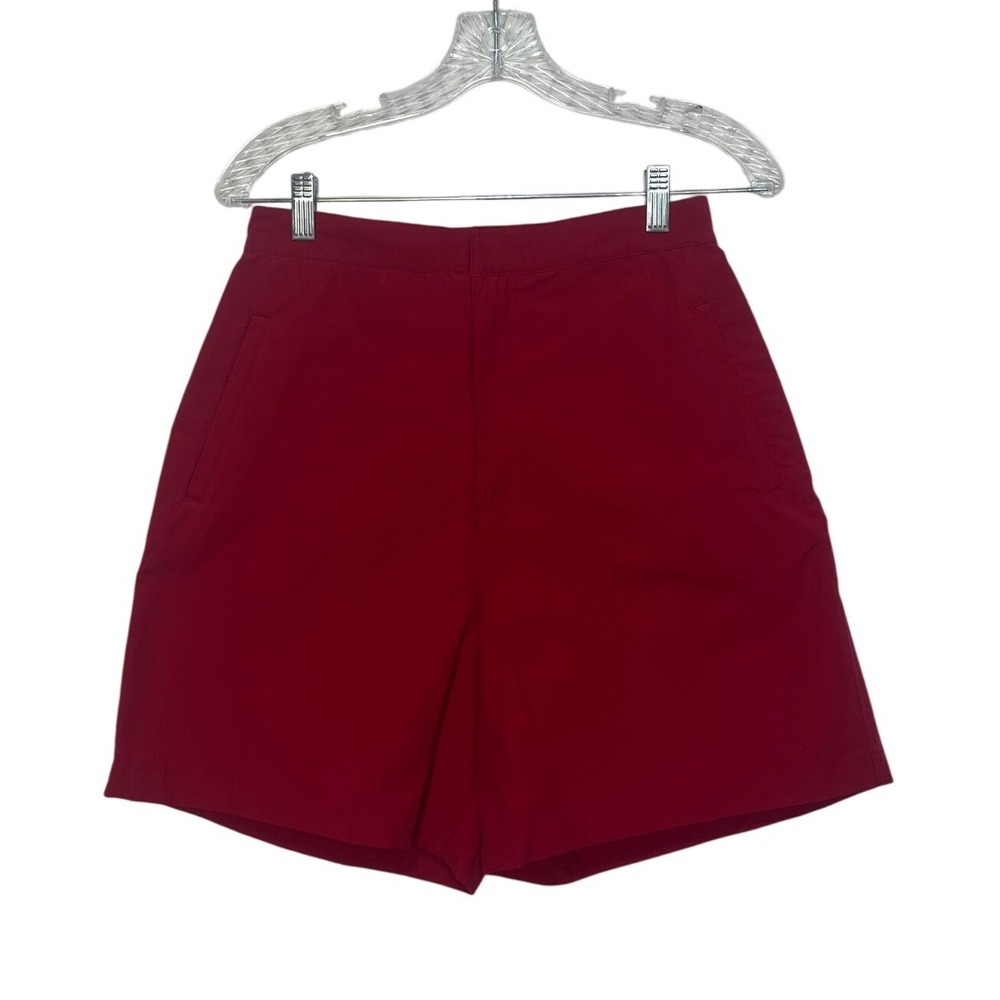 Cherokee Weekend Wear Barn Red Shorts Womens Medium Elastic Back Cotton Nylon